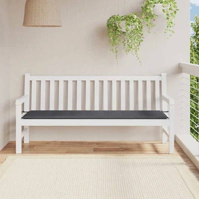 Възглавница за градинска пейка 180x50x3 см антрацит — оксфорд плат