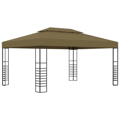 Шатра 3 x 4 м таупе — полиестер 180 г/м² — PA покритие — стомана