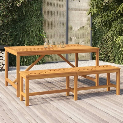 Градинска пейка 150×35×45 см — акациев масив — летви рибена кост