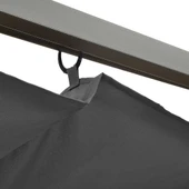 Пергола с прибиращ се покрив, антрацит, 3х3 м, стомана, 180 г/м²-VL312226 - Thumbnail 4
