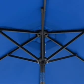 Градински чадър 2,3 x 2,3 м лазурносин — полиестер — с накланяне — стоманен прът - Thumbnail 10