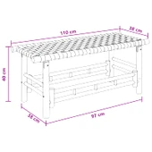 Градинска пейка 110 × 38 × 40 см — бамбук — правоъгълна - Thumbnail 6