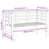 Градинска пейка 111,5×53×71 см кафява — дугласко дърво масив - Thumbnail 9