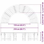 Градинска пейка 160x80x45 см естествена — евкалиптово дърво масив — винтидж - Thumbnail 10