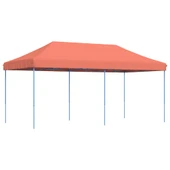 Pop-up парти шатра 5,8 x 2,9 м теракота — оксфорд с PVC — стоманена рамка - Thumbnail 2