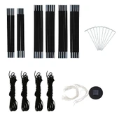 Парти шатра с LED и 4 стени, 3,6x3,6x2,3 м, синя - Thumbnail 9