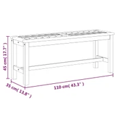 Градинска пейка 110×35×45 см — акациев масив — летви рибена кост - Thumbnail 7