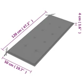 2-местна градинска пейка 120 × 60 × 89 см — евкалипт масив — сива възглавница - Thumbnail 10