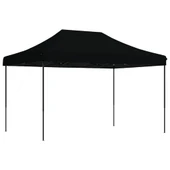 Pop-up парти шатра 4,1 x 2,8 м черна — оксфорд с PVC — стоманена рамка - Thumbnail 2