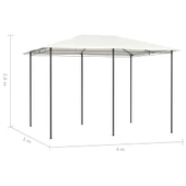 Шатра 3 x 4 м кремав — текстил 160 г/м² — стоманена рамка - Thumbnail 4