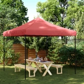 Pop-up парти шатра 2,9 x 2,9 м бордо — оксфорд с PVC — стоманена рамка - Thumbnail 1