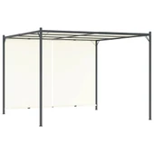 Пергола с регулируем покрив, кремавобяла, 3х3 м, стомана -VL49323 - Thumbnail 1
