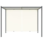 Пергола с регулируем покрив, кремавобяла, 3х3 м, стомана -VL49323 - Thumbnail 4