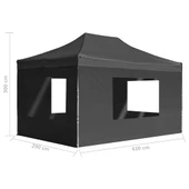 Парти шатра 4,5 x 3 м антрацит — оксфорд плат с PVC — със стени — алуминий - Thumbnail 11