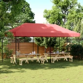 Pop-up парти шатра 5,8 x 2,9 м бордо — оксфорд с PVC — стоманена рамка - Thumbnail 1