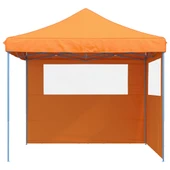 Pop-up парти шатра 2,9 x 2,9 м оранжева — оксфорд с PVC — 2 стени — стомана - Thumbnail 3