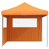 Pop-up парти шатра 2,9 x 2,9 м оранжева — оксфорд с PVC — 2 стени — стомана - Thumbnail 5