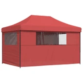 Pop-up парти шатра 4,4 x 2,9 м бордо — оксфорд с PVC — 4 стени — стомана - Thumbnail 5