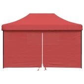 Pop-up парти шатра 4,4 x 2,9 м бордо — оксфорд с PVC — 4 стени — стомана - Thumbnail 3