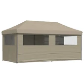 Pop-up парти шатра 5,8 x 2,9 м таупе  оксфорд с PVC — 4 стени — стомана - Thumbnail 5