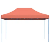 Pop-up парти шатра 4,1 x 2,8 м теракота — оксфорд с PVC — стоманена рамка - Thumbnail 3