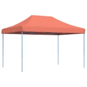 Pop-up парти шатра 4,1 x 2,8 м теракота — оксфорд с PVC — стоманена рамка - Thumbnail 2