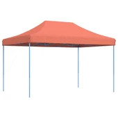 Pop-up парти шатра 4,1 x 2,8 м теракота — оксфорд с PVC — стоманена рамка - Thumbnail 5