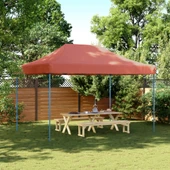 Pop-up парти шатра 4,1 x 2,8 м теракота — оксфорд с PVC — стоманена рамка - Thumbnail 1