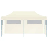Pop-up парти шатра 5,8 x 2,9 м кремава — полиестер с PVC — 1 стена — стомана - Thumbnail 4