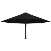 Стенен чадър Ø 3 м черен — полиестер — с накланяне и манивела — метална рамка - Thumbnail 4