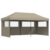 Pop-up парти шатра 5,8 x 2,9 м таупе — оксфорд с PVC — 3 стени — стомана - Thumbnail 2
