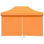 Pop-up парти шатра 4,1 x 2,8 м оранжева — оксфорд с PVC — 4 стени — стомана - Thumbnail 3