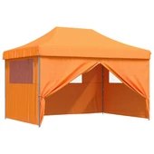 Pop-up парти шатра 4,1 x 2,8 м оранжева — оксфорд с PVC — 4 стени — стомана - Thumbnail 8