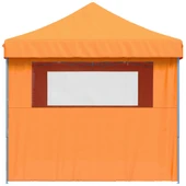 Pop-up парти шатра 4,1 x 2,8 м оранжева — оксфорд с PVC — 4 стени — стомана - Thumbnail 5