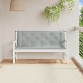 Възглавници за пейка 150x50x7 см меланж сиви — комплект 2 бр - Thumbnail 3