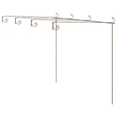 Градинска пергола, антично кафяво, 4x3x2,5 м, желязо-VL313998 - Thumbnail 2