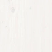 Градинска пейка 111,5×53×71 см бяла — борово дърво масив - Thumbnail 8