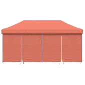 Pop-up парти шатра 5,8 x 2,9 м теракота — оксфорд с PVC — 4 стени — стомана - Thumbnail 3