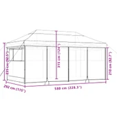 Pop-up парти шатра 5,8 x 2,9 м теракота — оксфорд с PVC — 4 стени — стомана - Thumbnail 10
