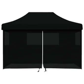 Pop-up парти шатра 4,1 x 2,8 м черна — оксфорд с PVC — 4 стени — стомана - Thumbnail 3
