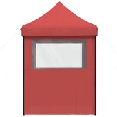 Pop-up парти шатра 2 x 2 м бордо — оксфорд с PVC — 4 стени — стомана - Thumbnail 5