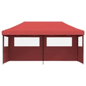 Pop-up парти шатра 5,8 x 2,9 м бордо — оксфорд с PVC — 3 стени — стомана - Thumbnail 3