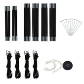 Парти шатра с LED и 4 стени, 3,6x3,6x2,3 м, зелена - Thumbnail 9