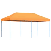 Pop-up парти шатра 5,8 x 2,9 м оранжева — оксфорд с PVC — стоманена рамка - Thumbnail 2