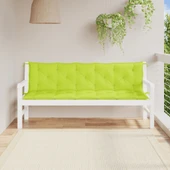Възглавници за пейка 180x50x7 см, 2 бр — яркозелени — оксфорд плат - Thumbnail 1