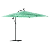 Градински чадър 2,5 x 2,5 м зелен — полиестер — със стойка — стоманен прът - Thumbnail 2
