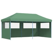 Pop-up парти шатра 5,8 x 2,9 м зелена — оксфорд с PVC — 3 стени — стомана - Thumbnail 2