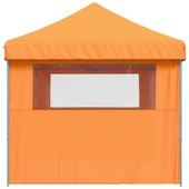 Pop-up парти шатра 5,8 x 2,9 м оранжева — оксфорд с PVC — 3 стени — стомана - Thumbnail 5