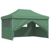 Pop-up парти шатра 4,4 x 2,9 м зелена — оксфорд с PVC — 4 стени — стомана - Thumbnail 8