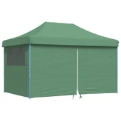 Pop-up парти шатра 4,4 x 2,9 м зелена — оксфорд с PVC — 4 стени — стомана - Thumbnail 2
